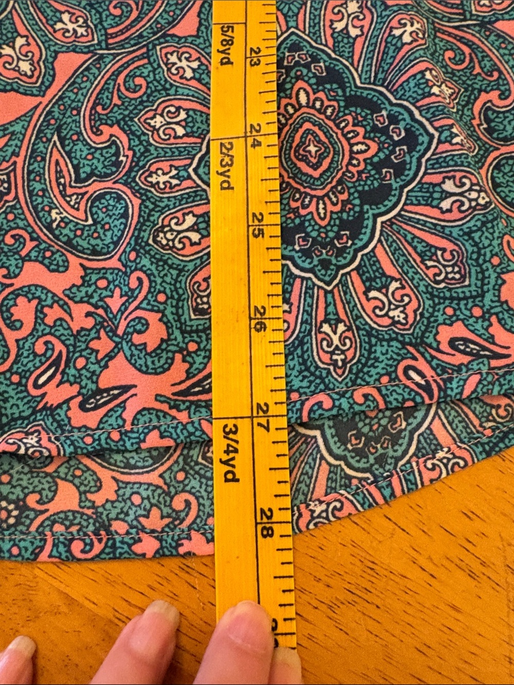 LOFT Teal and Pink Paisley Flutter-Sleeve Tank - Picture 11 of 11